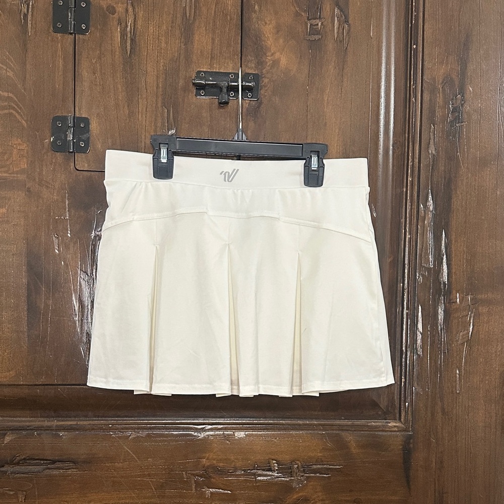 Cheer White Mini Skirt built in shorts - Picture 3 of 6